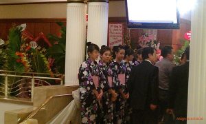 Vietnamese girls in Kimonos - Aeon Open Ceremony Vietnam