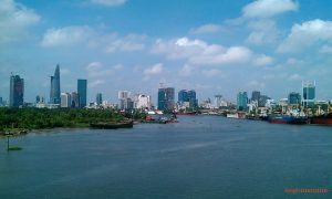 Saigon Skyline (2012) from Cau Thu Thiem Bridge