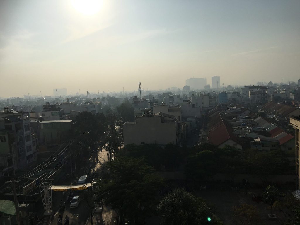A smoggy Saigon morning
