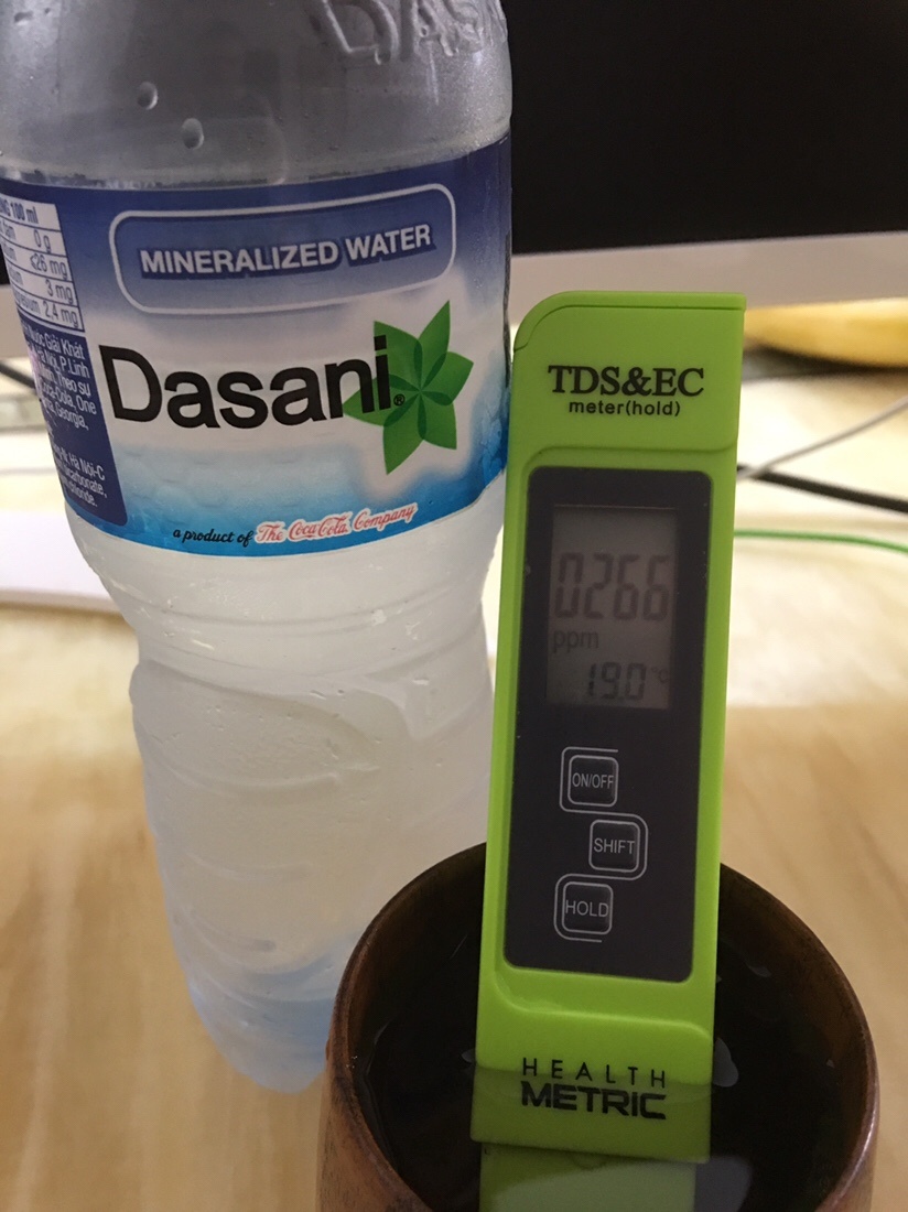 Dasani bottled water test