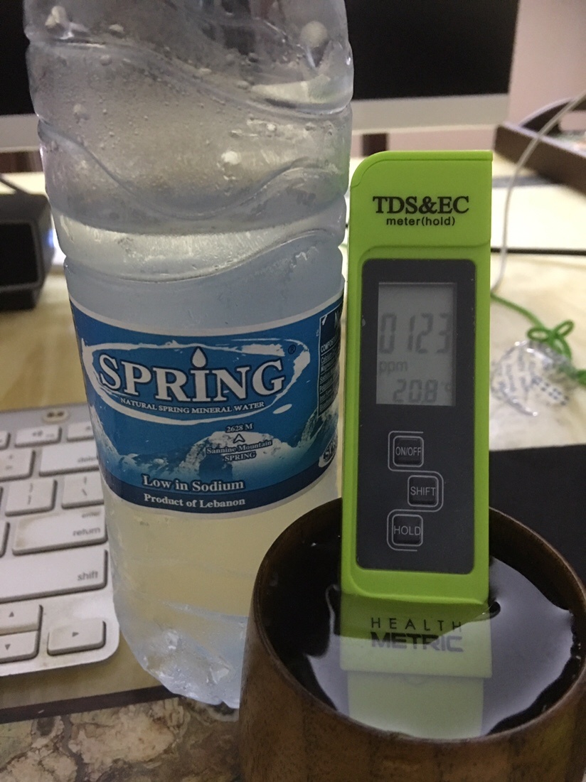 Spring mineral water test