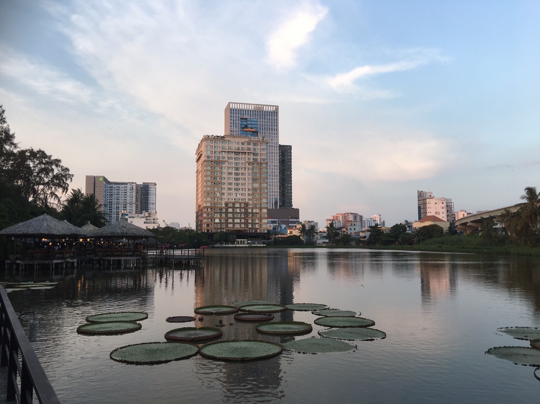 Lake at Van Thanh Park in Saigon 