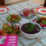Vietnamese/Kazakh fusion salads and fruits