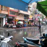 Heavy rain in front of Baba's Kitchen - Saigon, Vietnam