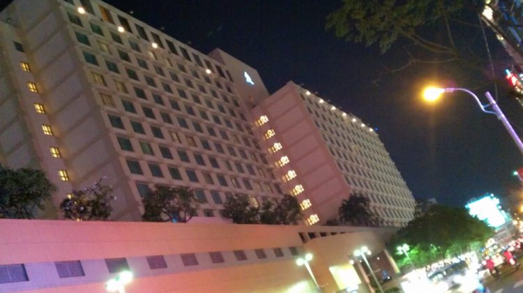 New World Hotel at night in Saigon