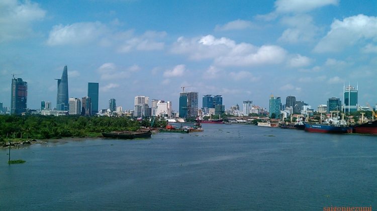 Saigon Skyline (2012) from Cau Thu Thiem Bridge