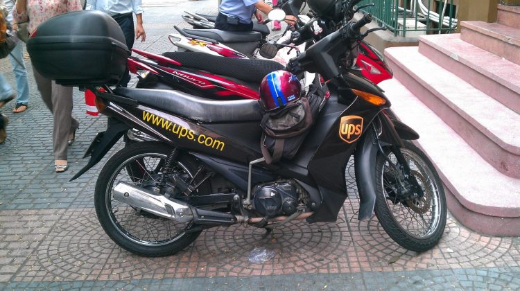 UPS Motorbike in Saigon, Vietnam