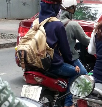 Crazy Motorbike Rider in Saigon