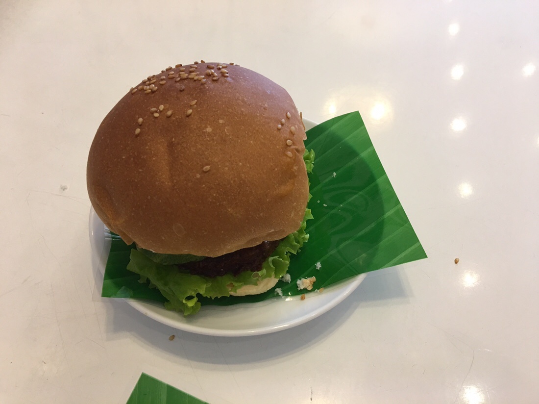Veggie burger at Healthy Farm in Saigon 