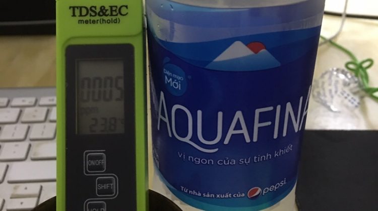 Aquafina tds / ppm water quality test