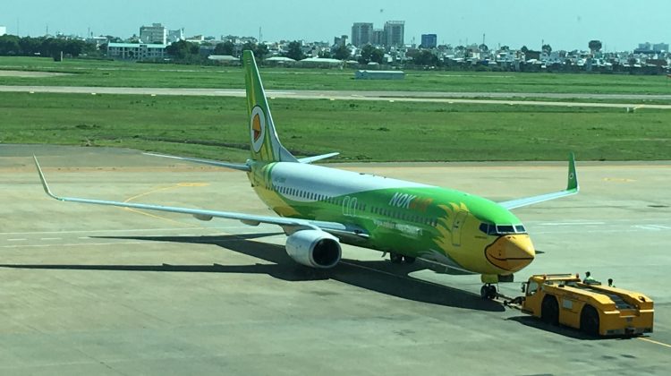 Pushing back Air Nok 737 at Tan Son Nhat Airport (Saigon)