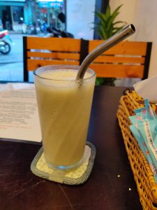 Banana shake with oat milk - Filthy Vegan, Saigon